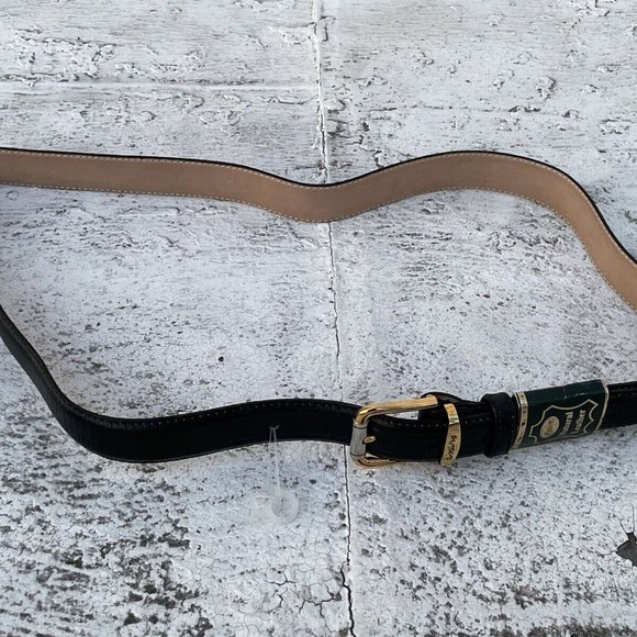 Women Belt Genuine Natural Leather Black Waistband Gold Pin Buckle Size 40 Inche - Picture 3 of 8